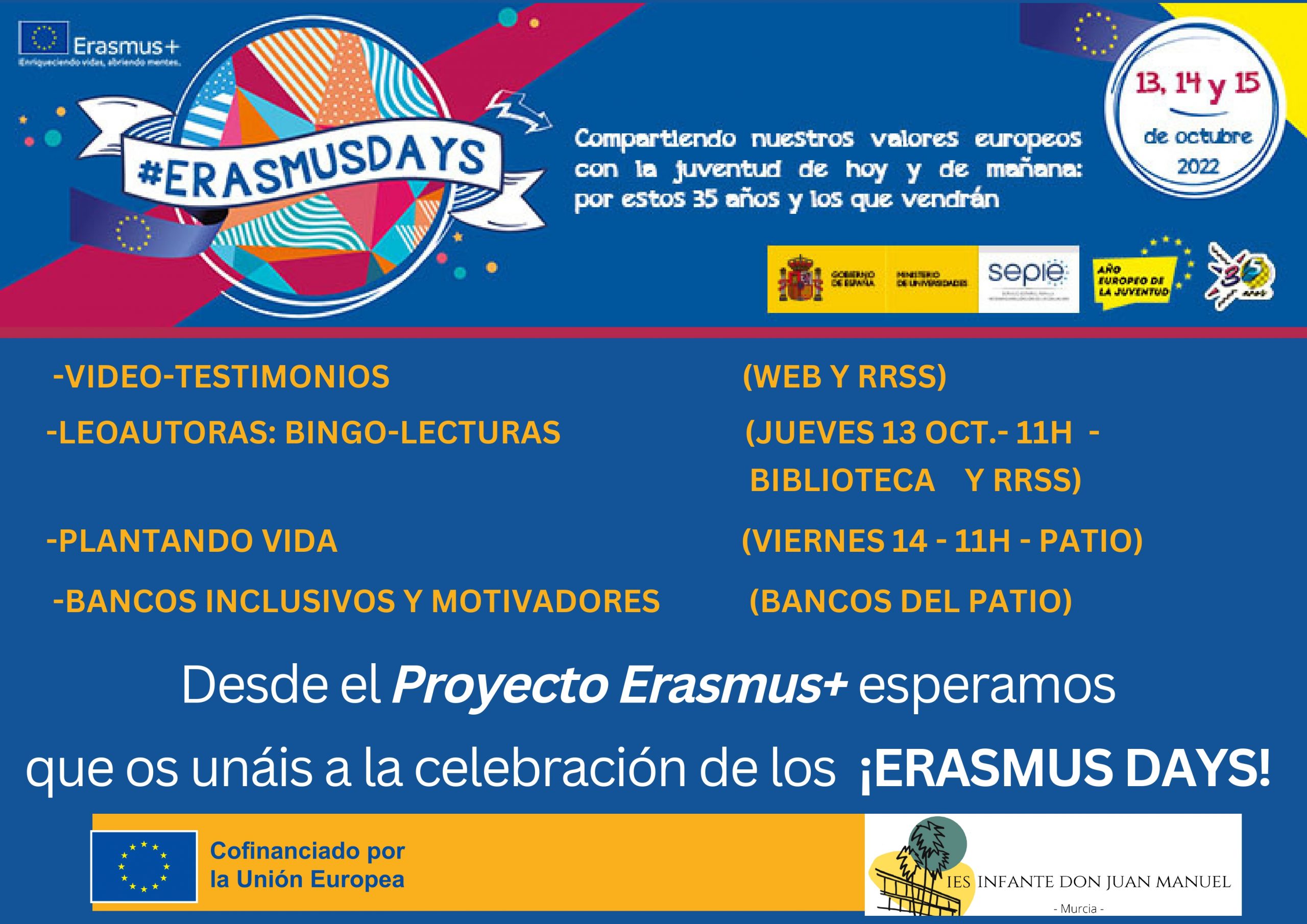¡Únete a la celebración de los #ErasmusDays! 🥳🥳